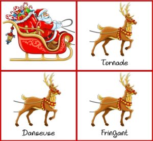 Jeu soirée Noël traineau du Père-Noël