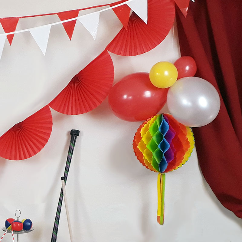 Cirque Ballon Joyeux Anniversaire, Cirque Avec Des Animaux Balloon Feuille  Doux, Feuille Ballon Jaune Blanc Rouge Pour L'Ann[u8356]