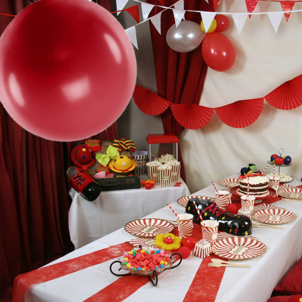 Ballon géant rouge 1m décoration anniversaire cirque