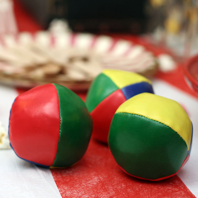 3 Balles jonglage colorées 6 cm