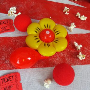 Fleur lance eau clown cirque décoration anniversaire