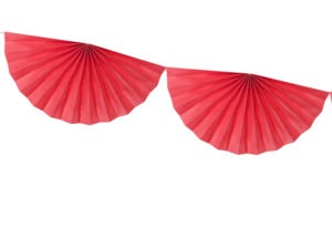Guirlande rosette rouge
