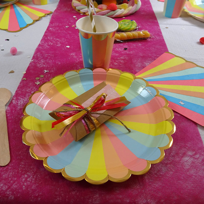 Chemin de table Anniversaire festif multicolore 5 m - Vaisselle jetable  discount