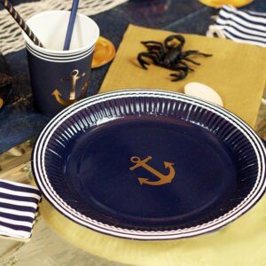 Assiettes ancre marine décoration d'anniversaire Fort Boyard