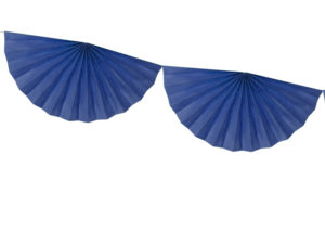 Guirlande éventail bleu marine