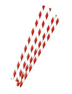 pailles rayées rouge et blanc