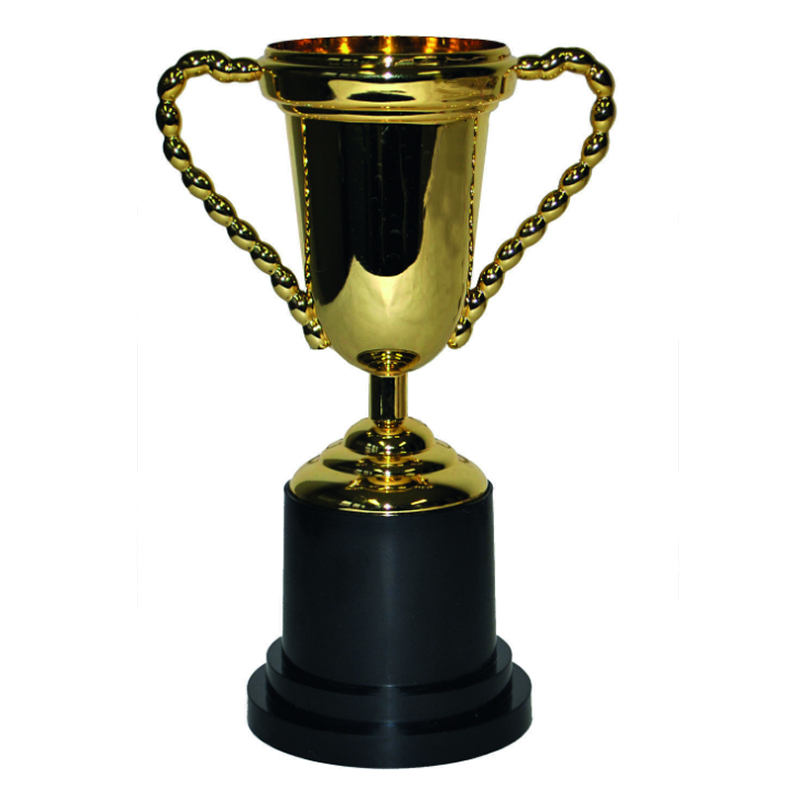 Coupe trophée avec ballon de fer en garantie taille petite SS0015 - Sodishop