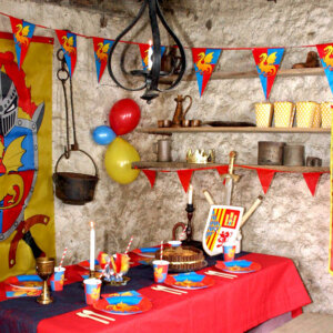 Décoration De Table Médiévale / Guerrier Spartiate - 9 Centres De Table En Carton Alvéolé, Pour Anniversaire, Fête à Thème, Enfant Ou Adulte
