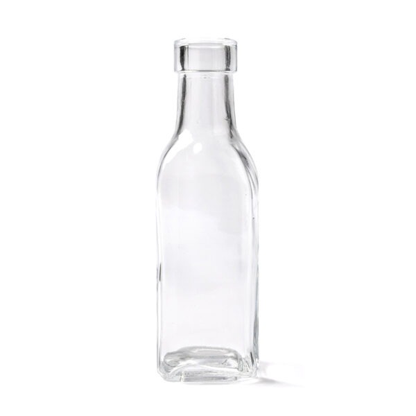 Bouteille en verre carrée