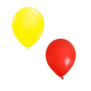 24 ballons rouge et jaune