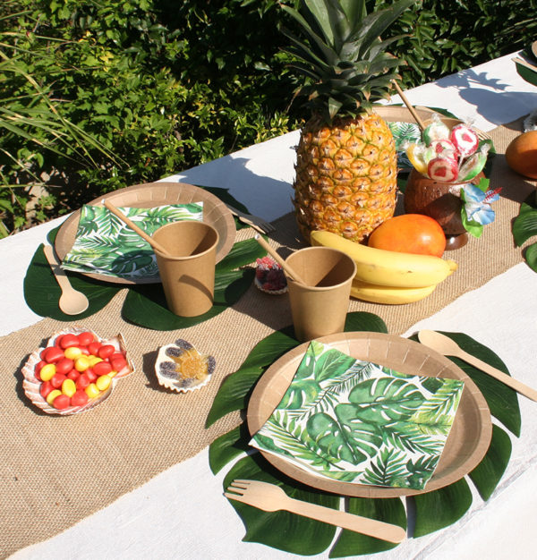 feuille palmier set table