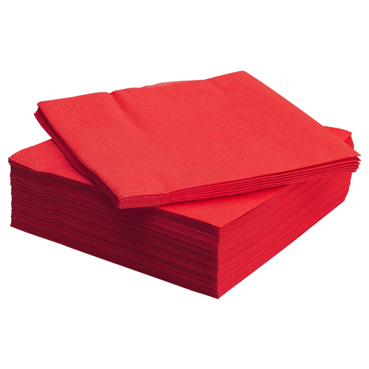 50 Serviettes Rouges Papiers Jetables 38 x 38 cm 2 Plis Pure Ouate /