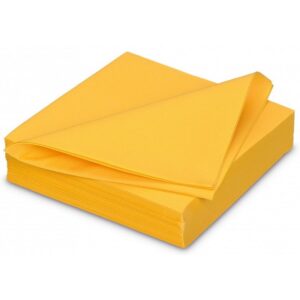 50 serviettes jaunes