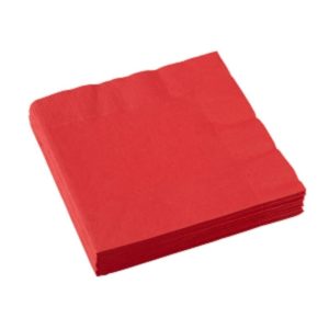 serviette en papier rouge