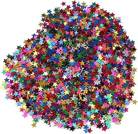 confettis étoiles multicolores