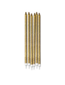 12 bougies dorées pailletées