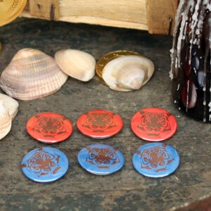 Badge tigre rouge ou bleu