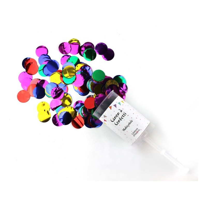 Canon à confettis Push Pop métallique : couleur or ❤️