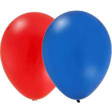 Ballon rouge et bleu