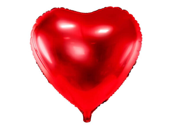 Ballon alu cœur rouge