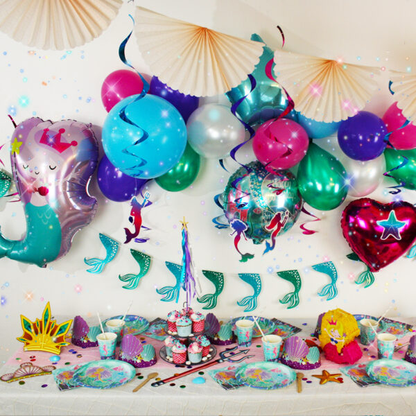 Maxi Pack de décoration d'anniversaire Sirène