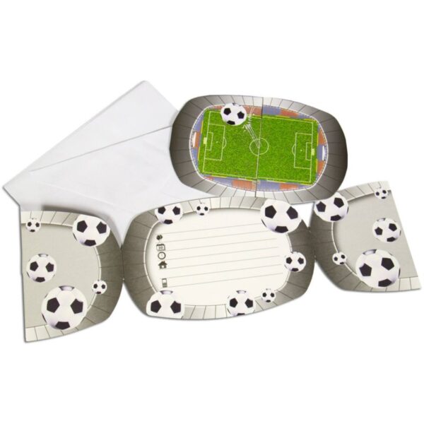 Lot de 8 cartes d'invitation Foot