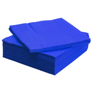 Lot de 50 serviettes en papier bleu