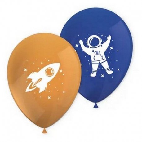 Lot de 8 ballons Fusée et astronaute