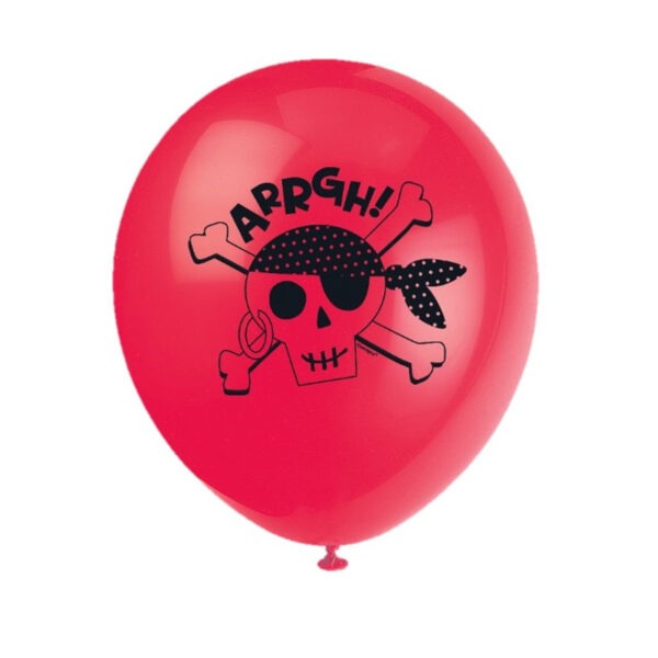 Lot de 8 ballons Pirates Ahoy