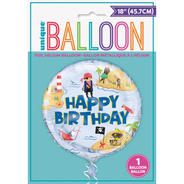 Ballon alu Pirate "Happy Birthday"