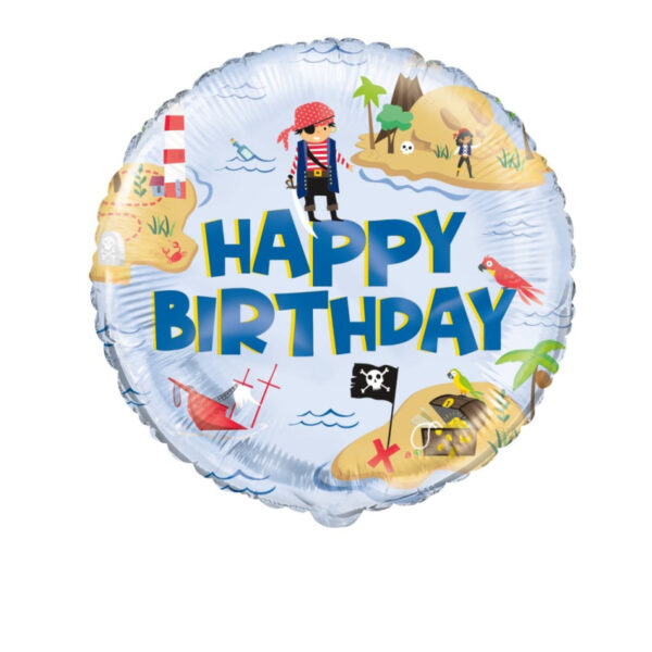 Ballon alu Pirate "Happy Birthday"