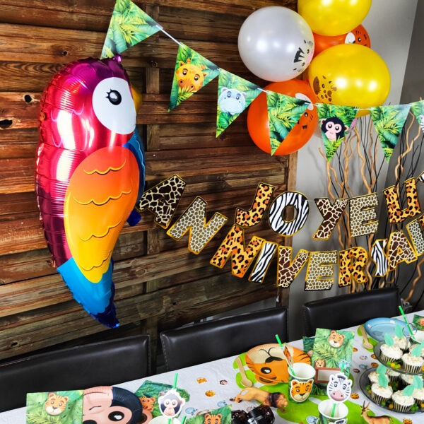 Pack de décoration d'anniversaire Animaux de la Jungle