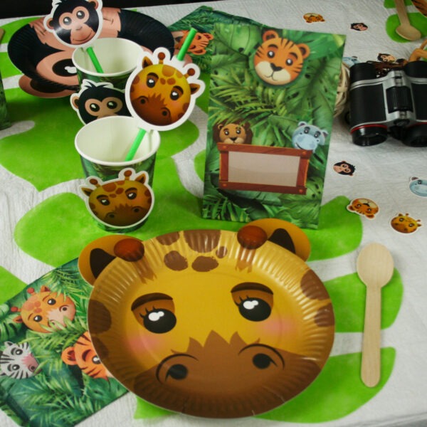 Pack de décoration d'anniversaire Animaux de la Jungle