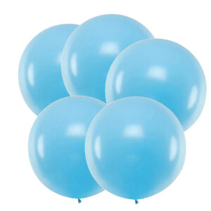 Lot de 5 ballons bleus clair 45 cm