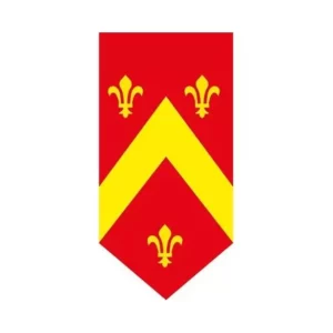 Bannière médiévale écusson rouge/jaune