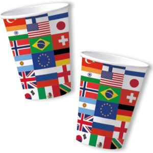 Gobelets drapeaux internationaux