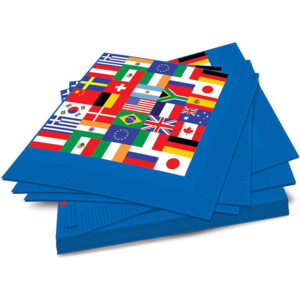 Serviettes drapeaux internationaux