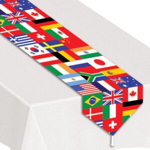 Chemin de table drapeaux internationaux