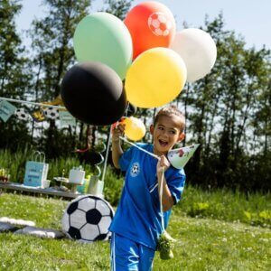 ballons colorés Foot
