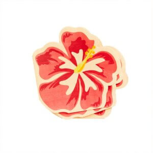 serviettes fleurs tropicales