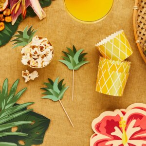 Lot de 10 cupcakes Ananas