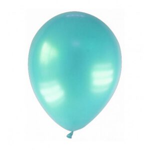 ballons métallisés bleu vert